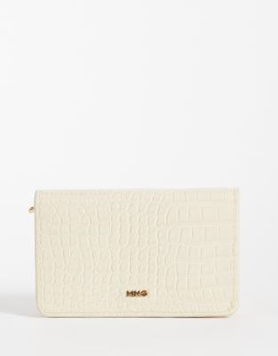 Mango Croc Effect Wallet In Yellow