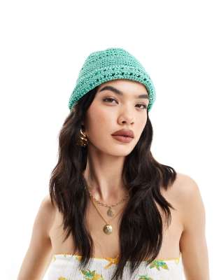 Mango Mango crochet hat in green