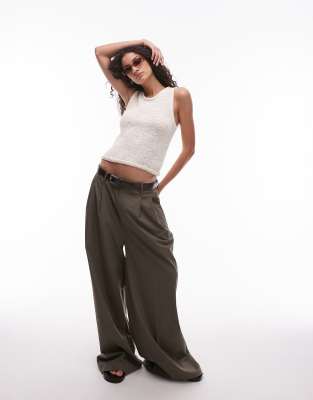 Mango Crochet Knit Tank Top In Neutral