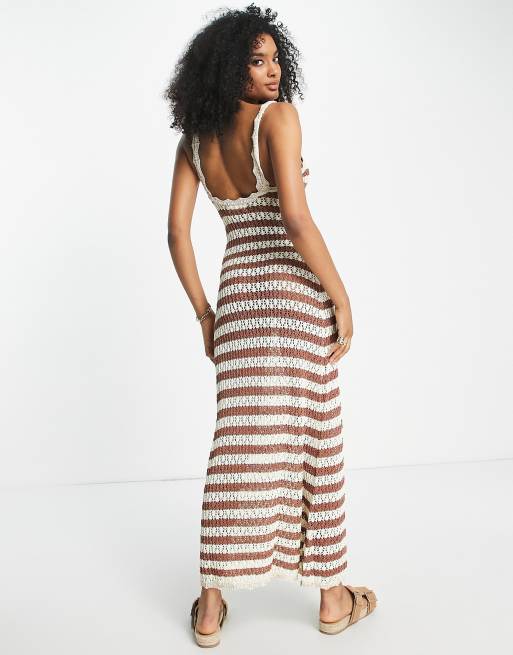 Striped hotsell midi dress