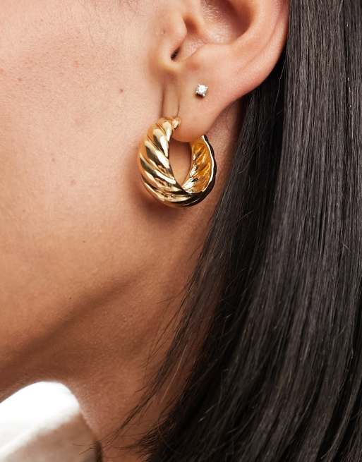 Gold store croissant hoops