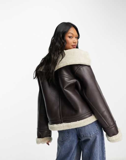 Mango shop sheepskin jacket