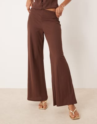 Mango Cropped Kick Flare Pants