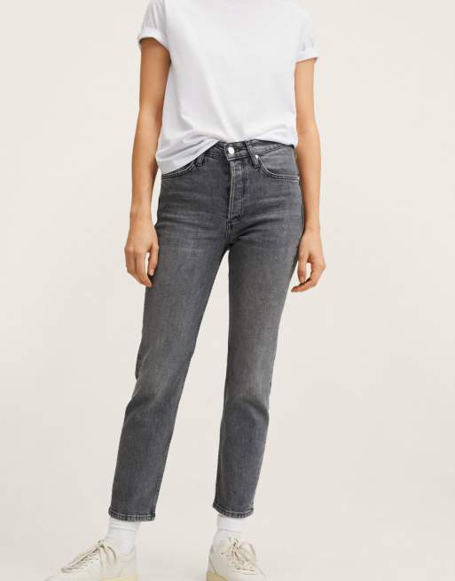 Mango straight cropped store jeans