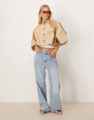 Mango Cropped Oversized Jacket