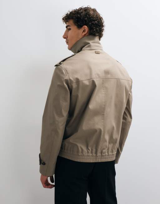Mango cropped trench coat in brown, 4 of 5