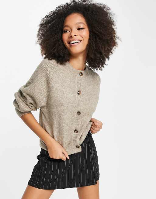 Mango - Cropped vest in grijs