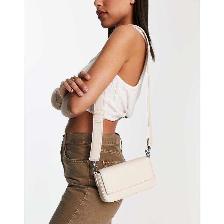 Crossbody shop beige bag