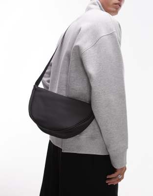 Поясная сумка Mango через плечо черного цвета