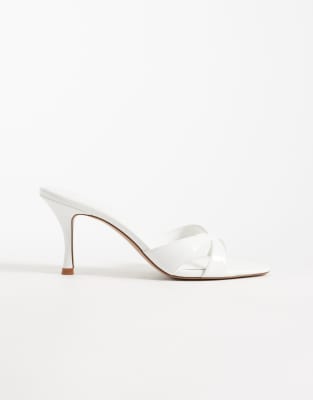  cross strap heeled mule 