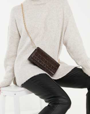 Mango - Crossbody tas in bruin met krodillenmotief