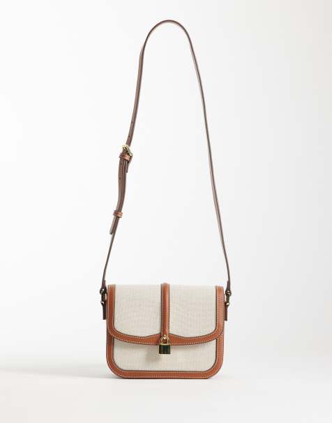 Mango - Crossbody tas met gesp in crème - view 1