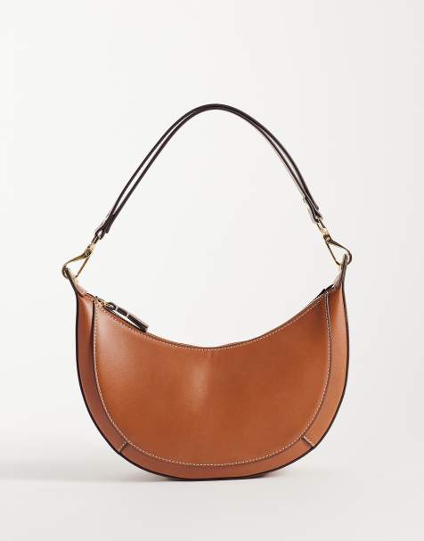 Mango - Crossbody tas van imitatieleer in bruin - view 1