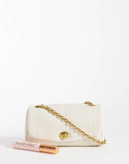 Mango crossbody-taske med kæderem i hvid, 2 af 4