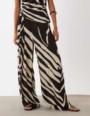 Mango Cuca Relaxed Pants In Brown