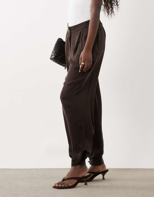 Mango cuffed pants in brown, 2 of 5