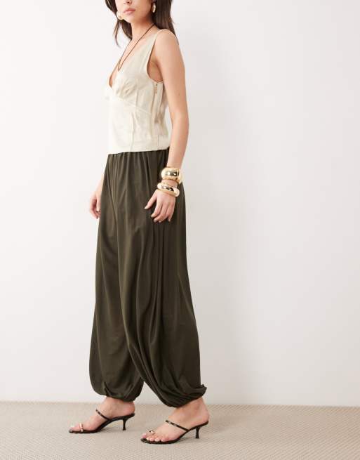 Mango cuffed pants in khaki, 2 of 5