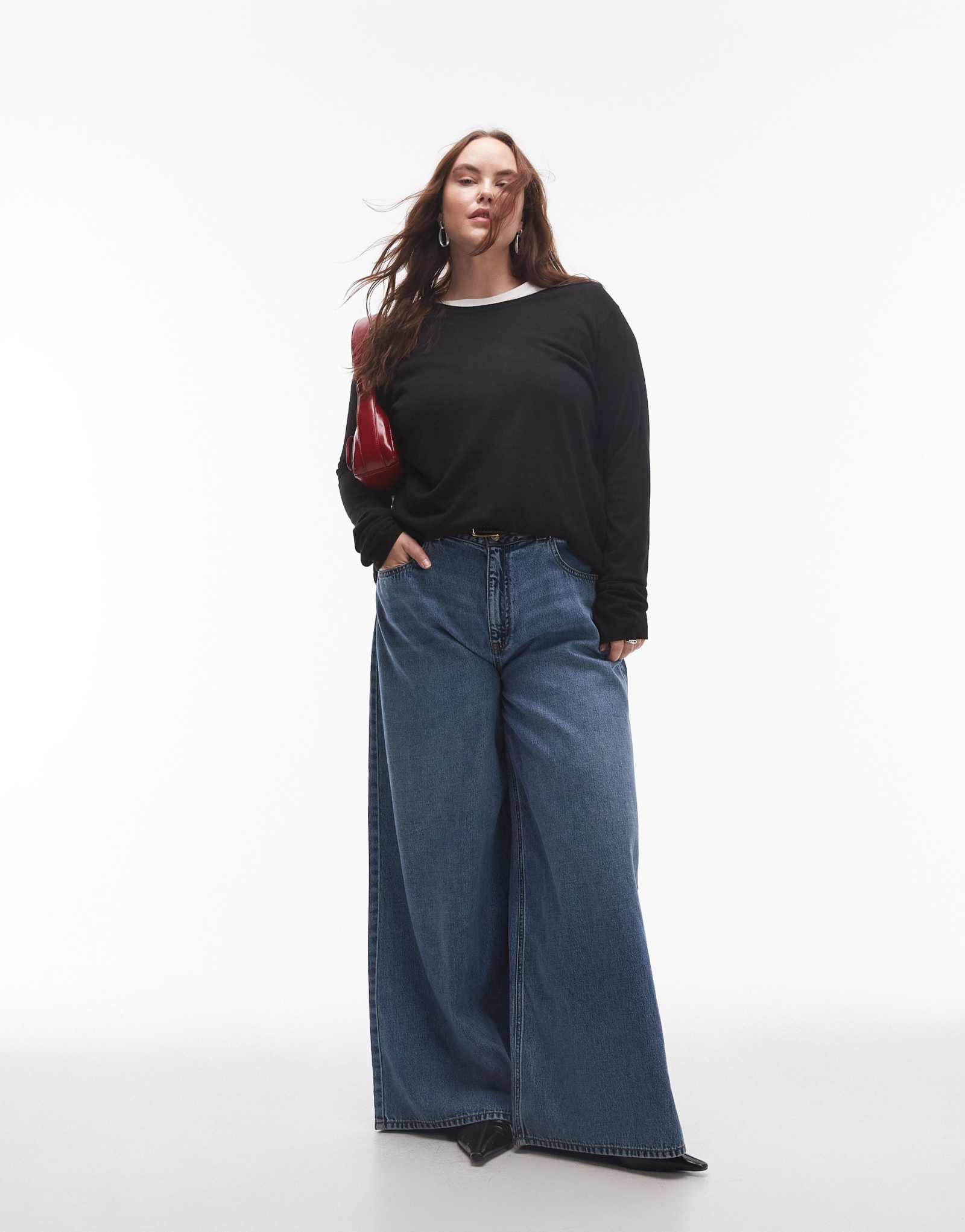 Классический свитер Mango curve черного цвета