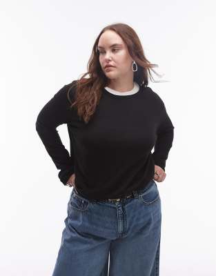 Mango Curve Classic Sweater In Black