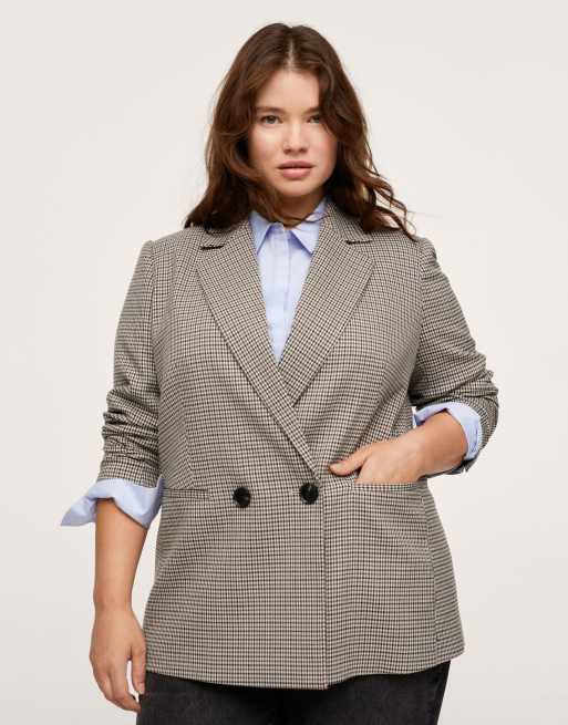 Mango Curve - Geruite blazer