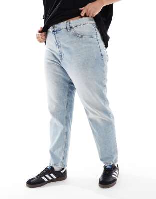 Mango Curve Relaxed Mom Jeans In Blue