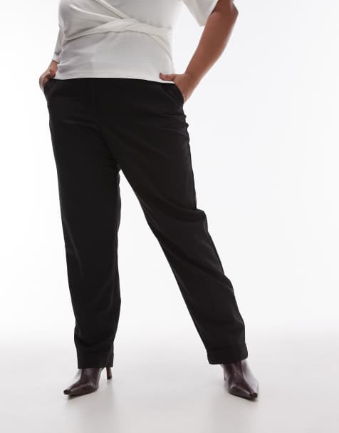 Mango curve suit slim trousers in black - view 1