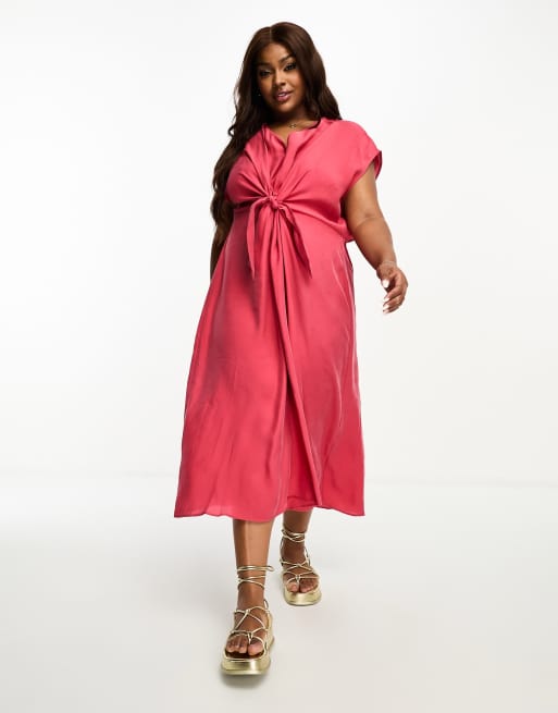 Mango red outlet wrap dress