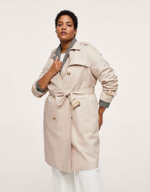 Mango beige outlet trench coat