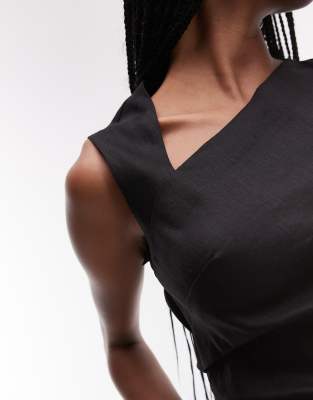 Mango Cut Out Shoulder Midi Dress