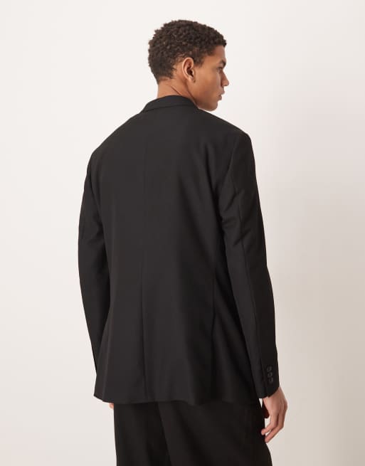 Mango – Czarna dwurzędowa kurtka oversize, 3 z 5