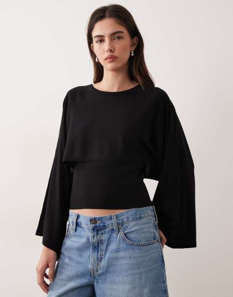 Mango knitted cape in black