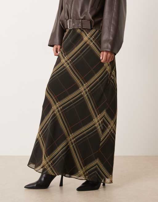 Mango – Czarna spódnica maxi we wzór, 2 z 5