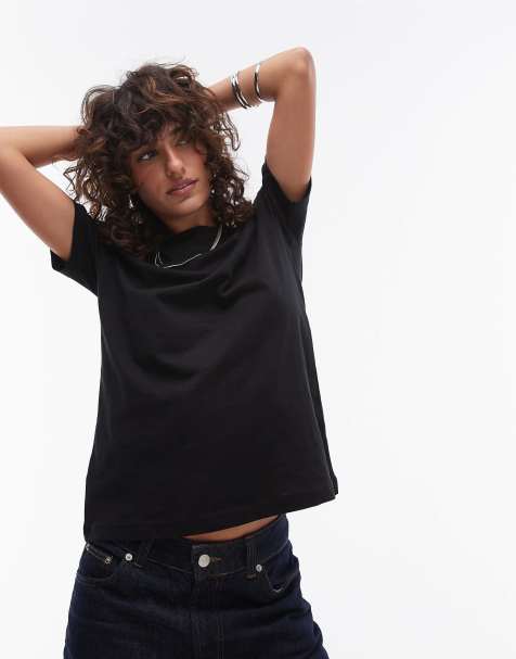 Mango – Czarny T-shirt premium - view 1