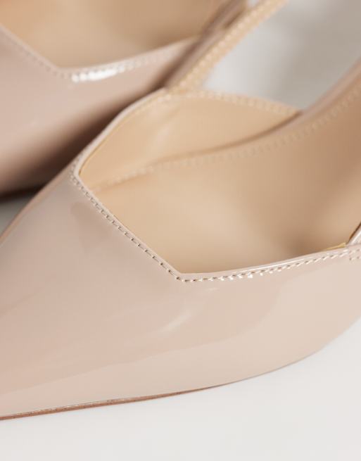 Mango czółenka slingback na obcasie w beżowym kolorze, 3 z 4