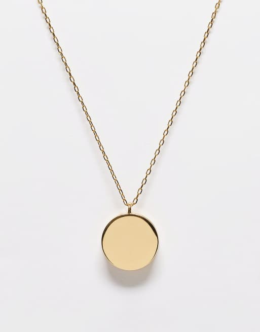 Mango dainty chain necklace with coin detail pendant 