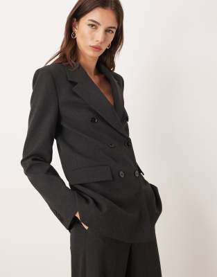 Mango Daisy Tailored 3 Piece Set Blazer In Gray