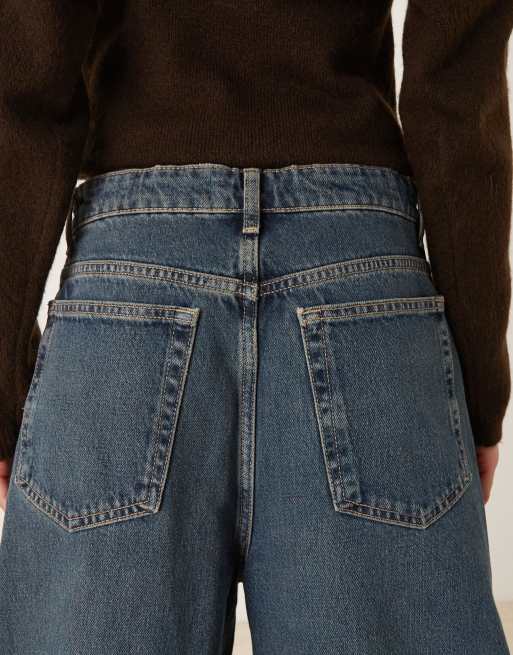 Mango Danielle 100% cotton baggy jean in dark blue, 5 of 5