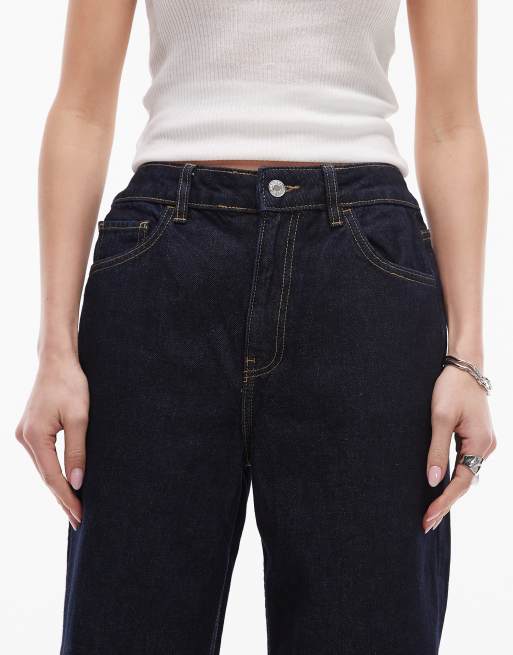 Mango - Danila - Jean droit avec ourlets bruts - Bleu indigo, 4 de 5