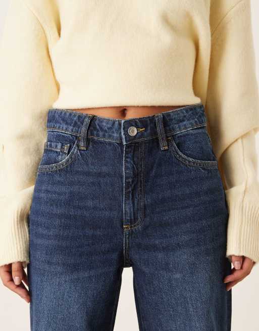 Mango – Danila – Jeans aus 100% Baumwolle in Dunkelblau mit weitem Bein, 4 von 5