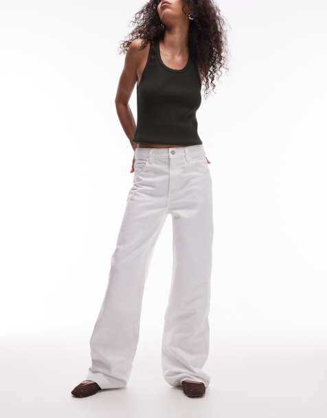 Mango - Danila - Jeans dritti bianchi con orlo grezzo - view 1