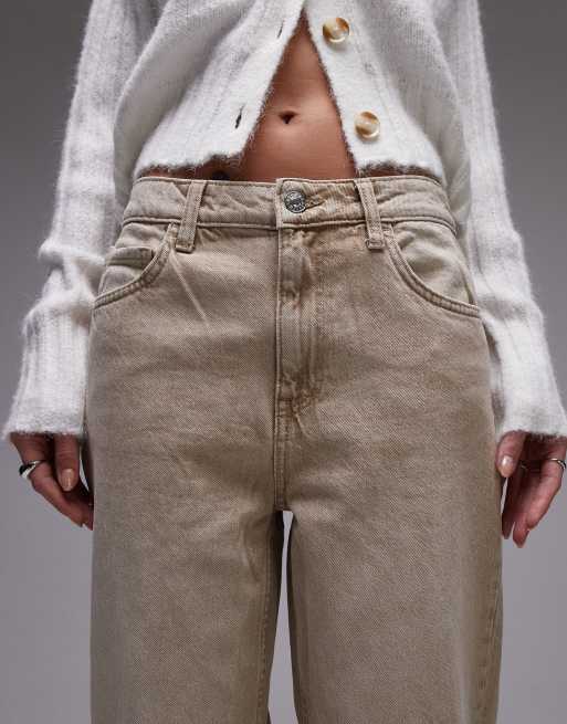 Mango – Danila – Jeans in brauner Vintage-Waschung mit unbehandeltem Saum, 5 von 5