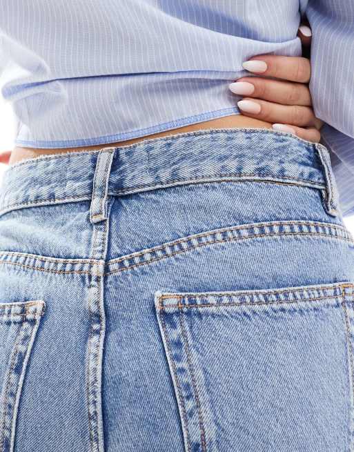 Mango - Danila - Jeans met rechte pijpen en onafgewerkte zoom in lichtblauw, 5 van 5