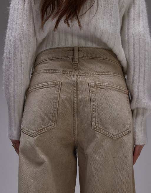 Mango Danila raw hem jeans vintage brown wash, 4 of 5