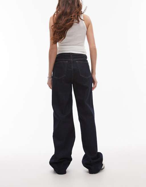 Mango Danila raw hem straight leg jean in indigo blue, 2 of 5