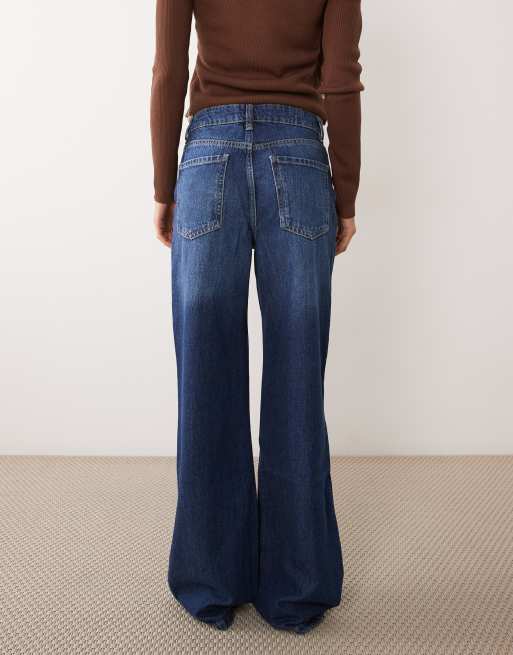 Mango Danila straight jean in dark blue, 3 of 5
