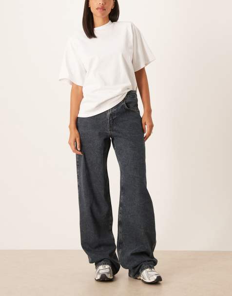 Mango Davina 100% cotton relaxed jean in dark blue