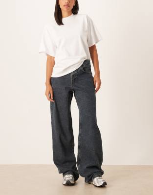 Mango - Davina - Jean décontracté en coton - Bleu foncé