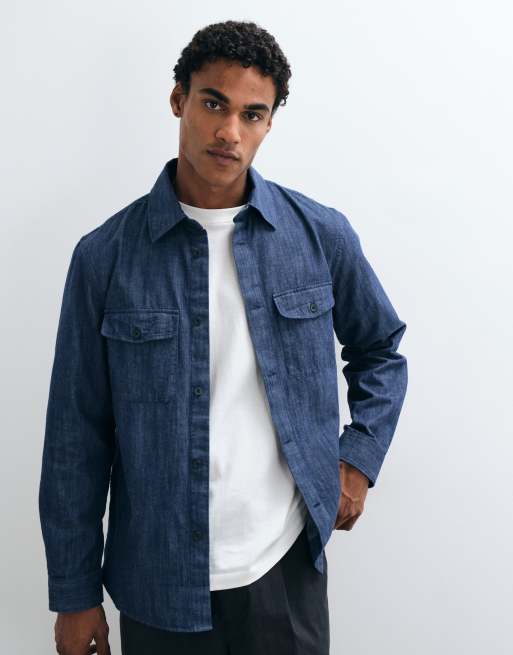 Mango Denim-Hemdjacke in Dunkelblau, 5 von 5
