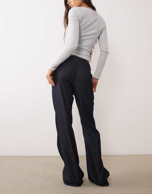 Mango denim pants in indigo , 3 of 5