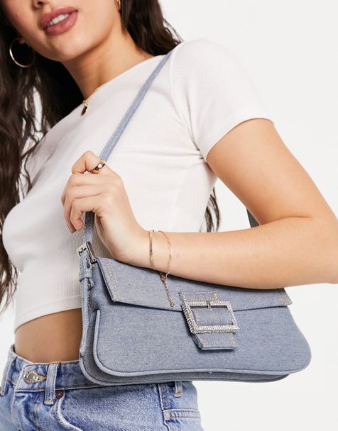 ASOS DESIGN ultra mini purse bag in cyan blue